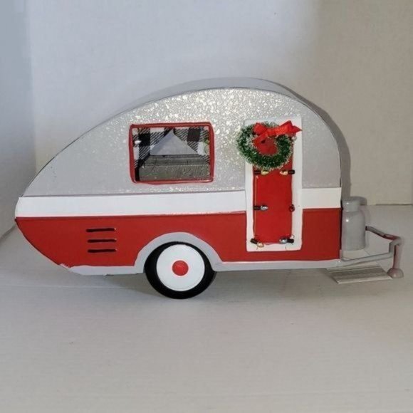 Camper Country Trailer Decor Christmas Camping Holiday Decoration TEAR DROP - Picture 8 of 8